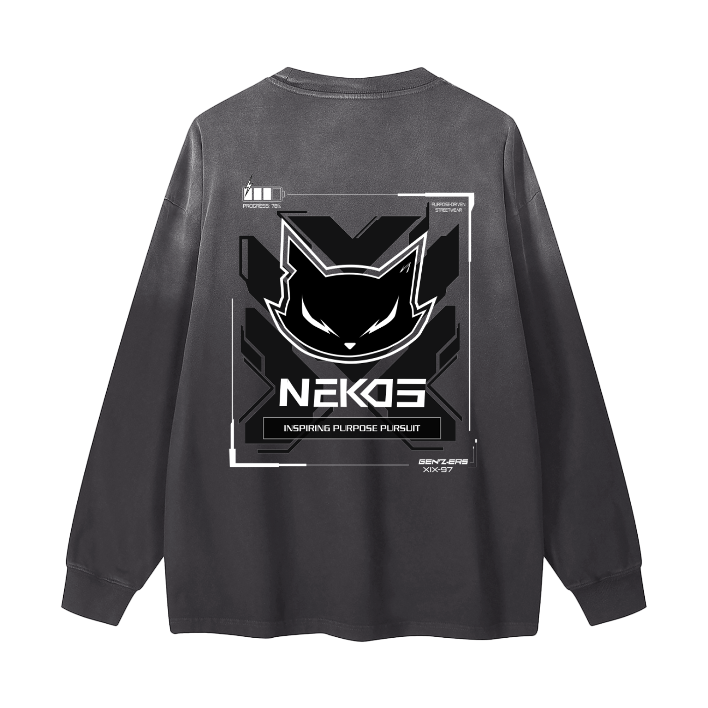 Gradient Vintage Washed Long Sleeve Tee - 270 GSM
