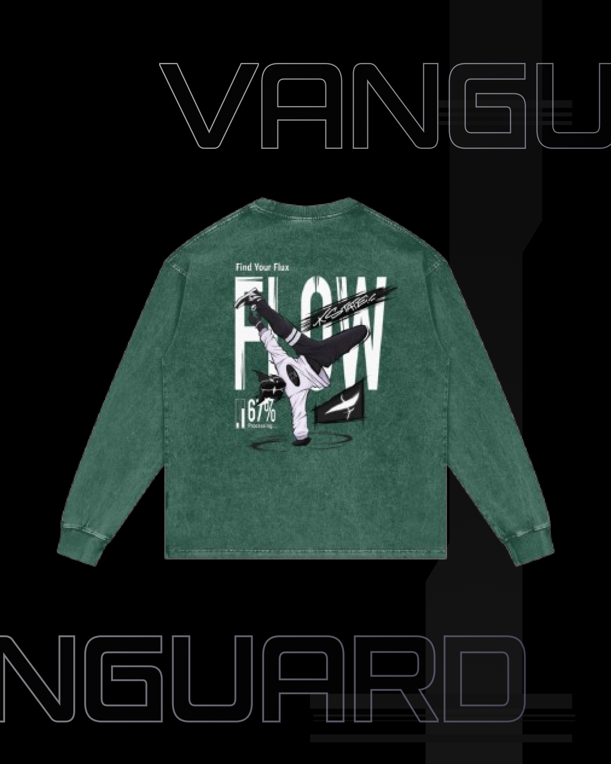 NK-FLOW STATE ACID WASHED OVERSIZED LONG SLEEVE