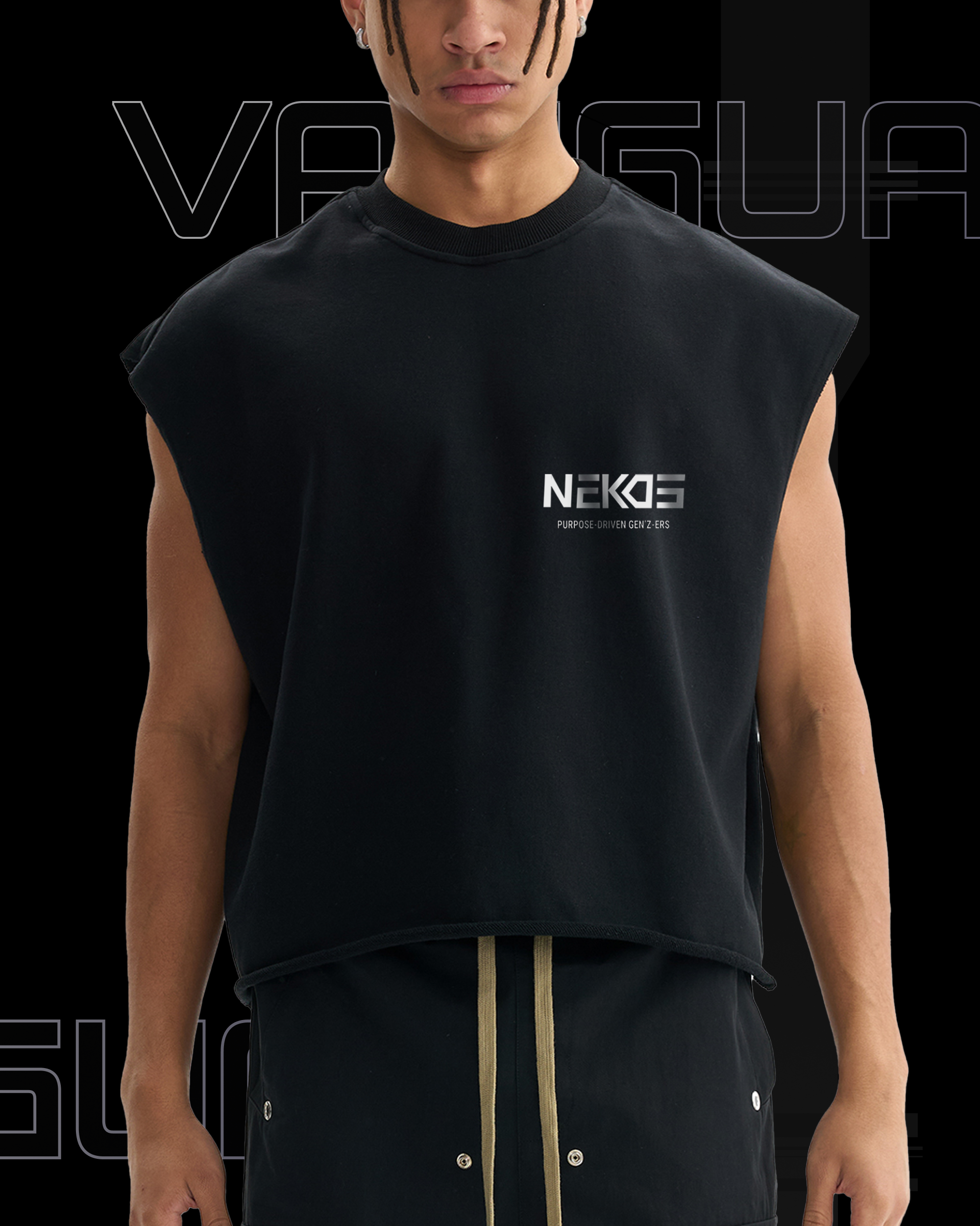VG-NEKOS FRENCH TERRY BOXYTANK TOP