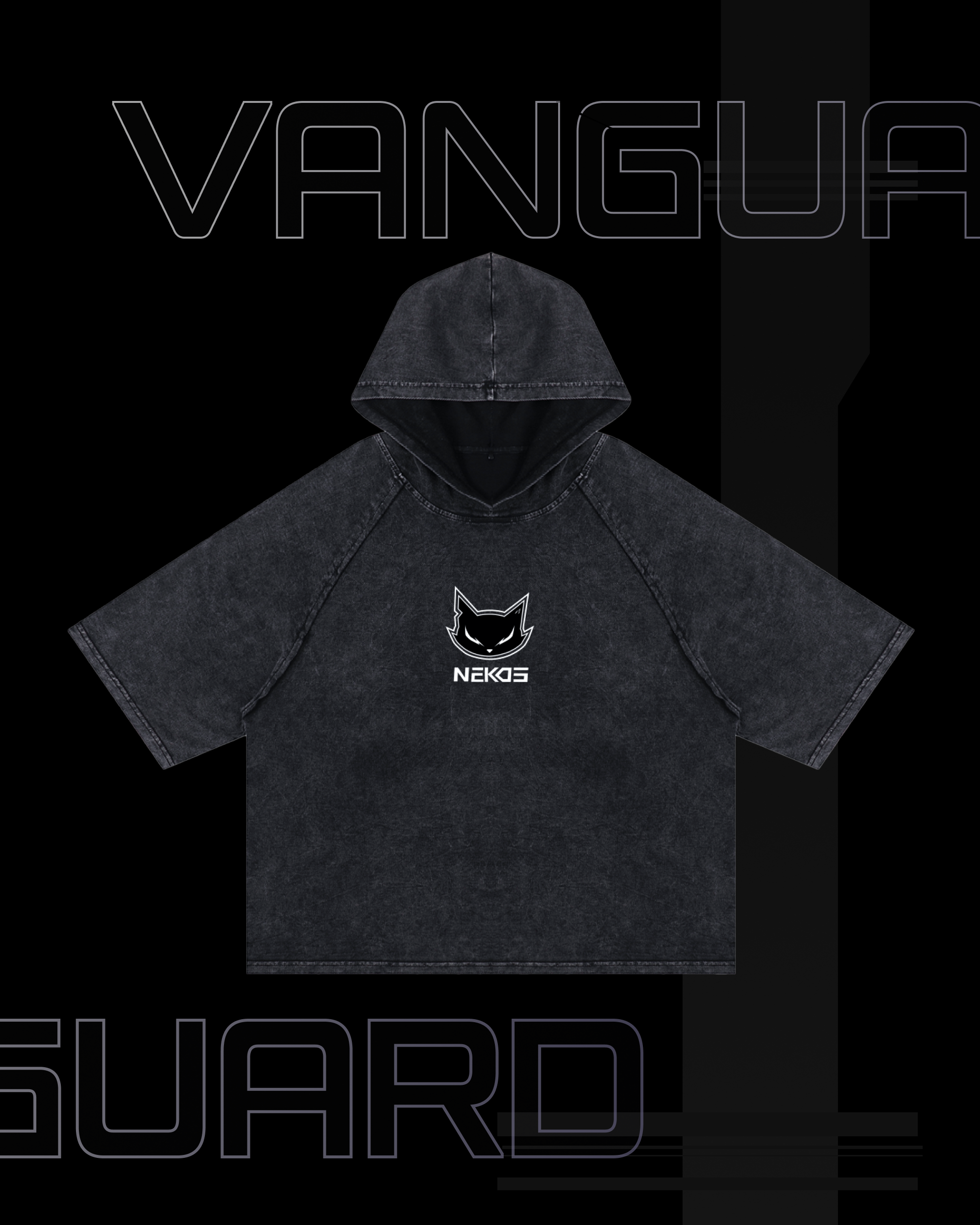 VG-NK-07 SNOW WASHED HOODED BOXY T-SHIRT