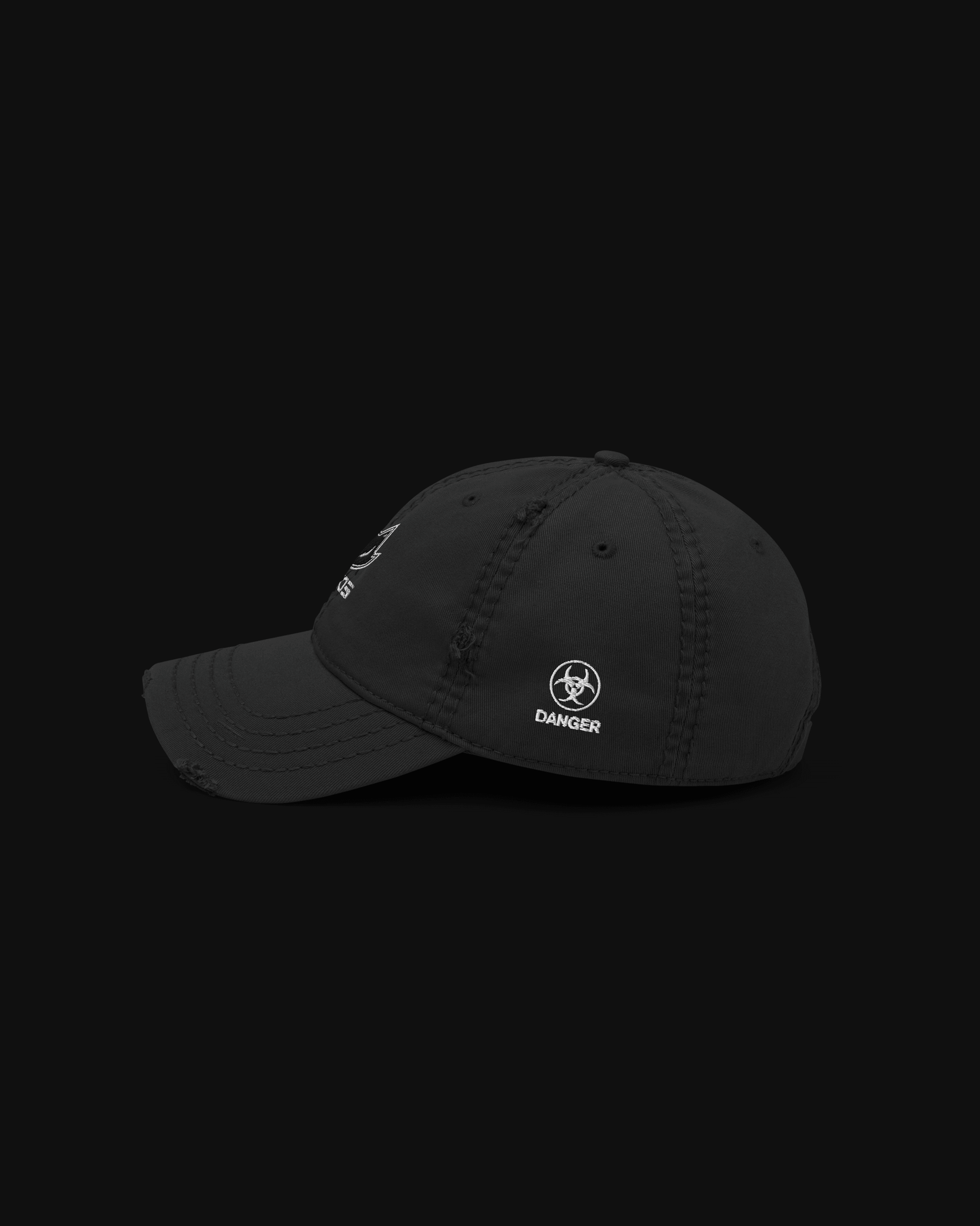 NEKOS BLACK DISTRESSED HAT