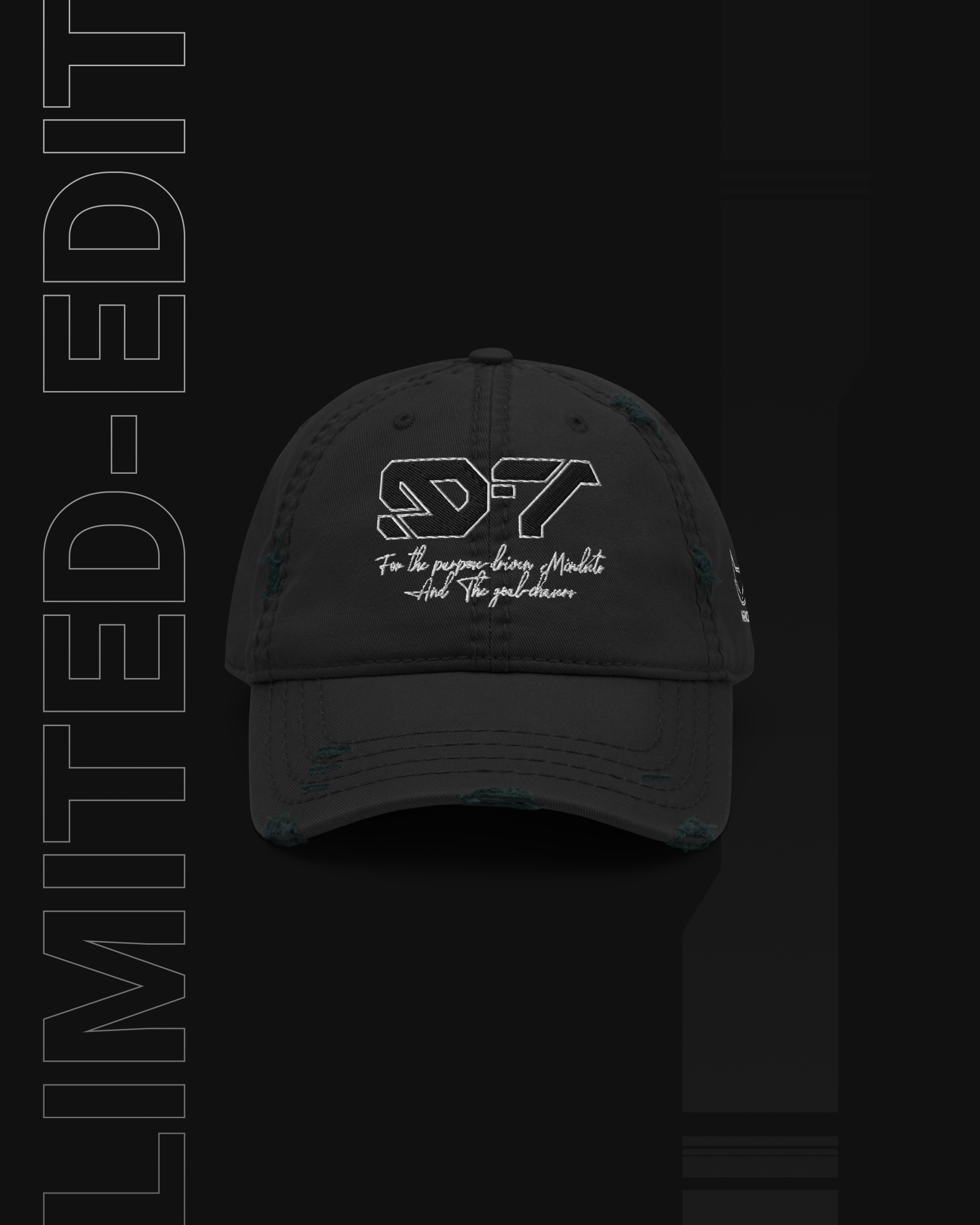 NK-07 Distressed Hat - Women's Black Hat | NEKOS