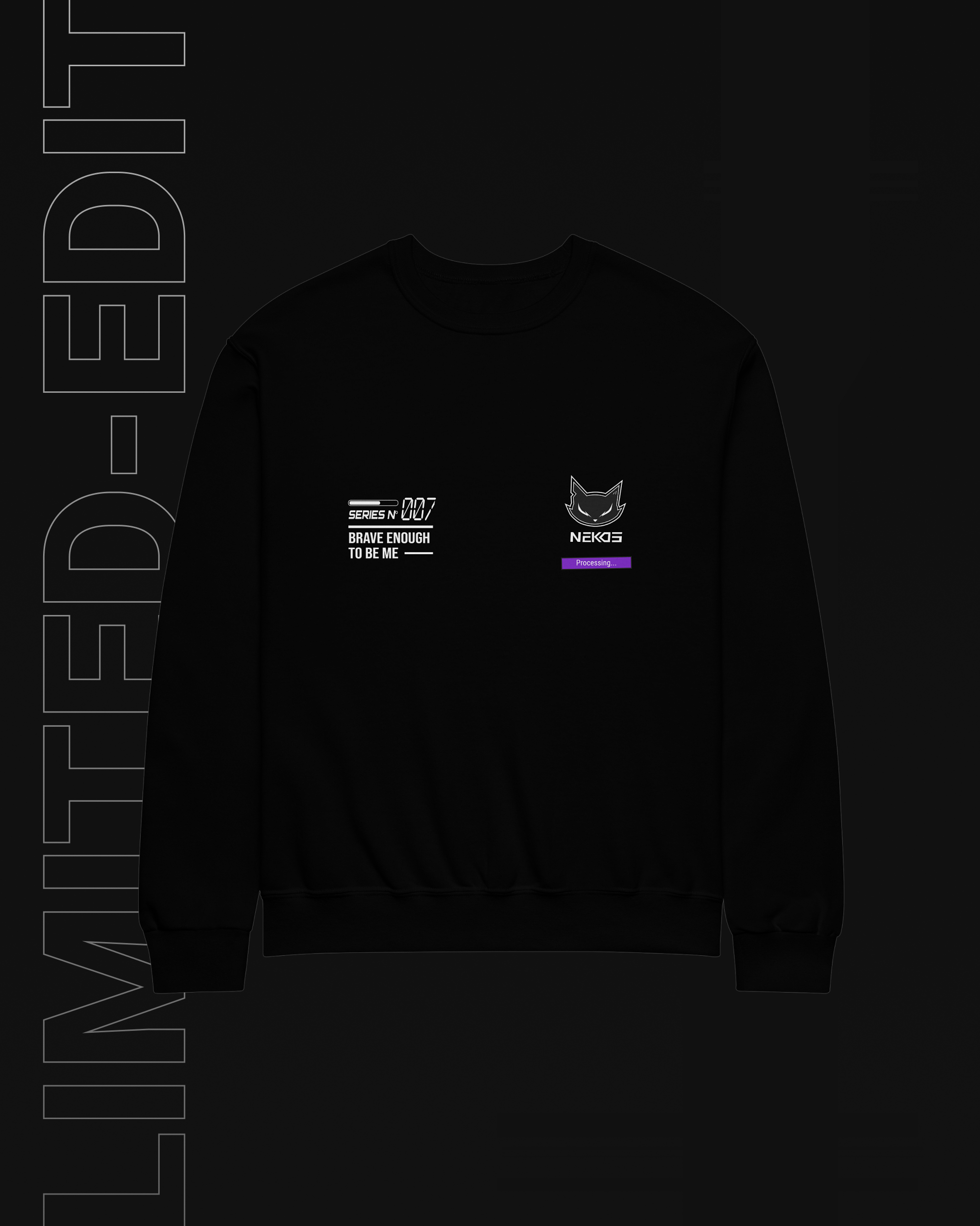 Stay True Eco-Friendly Black Sweatshirt | NEKOS