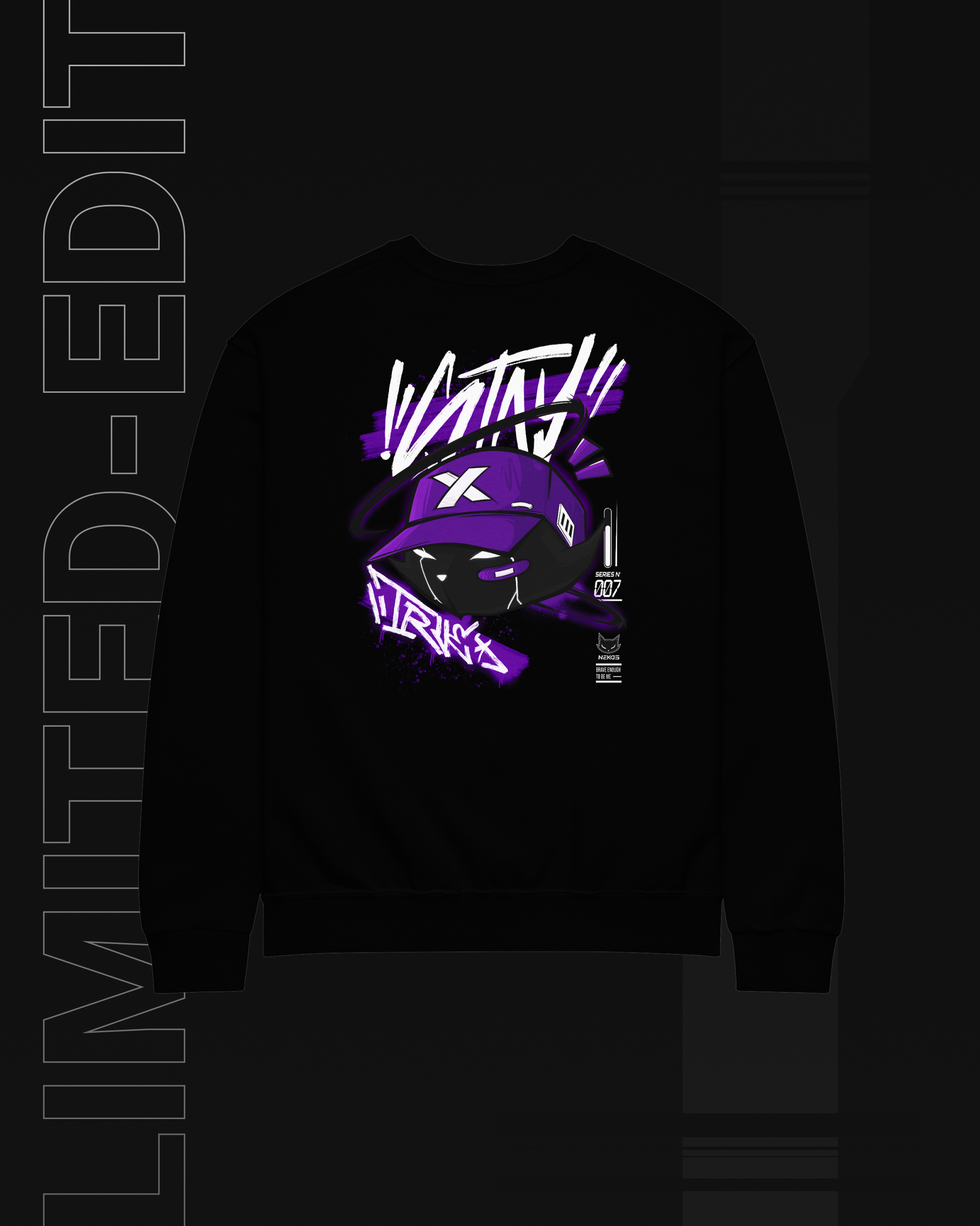 Stay True Eco-Friendly Black Sweatshirt | NEKOS