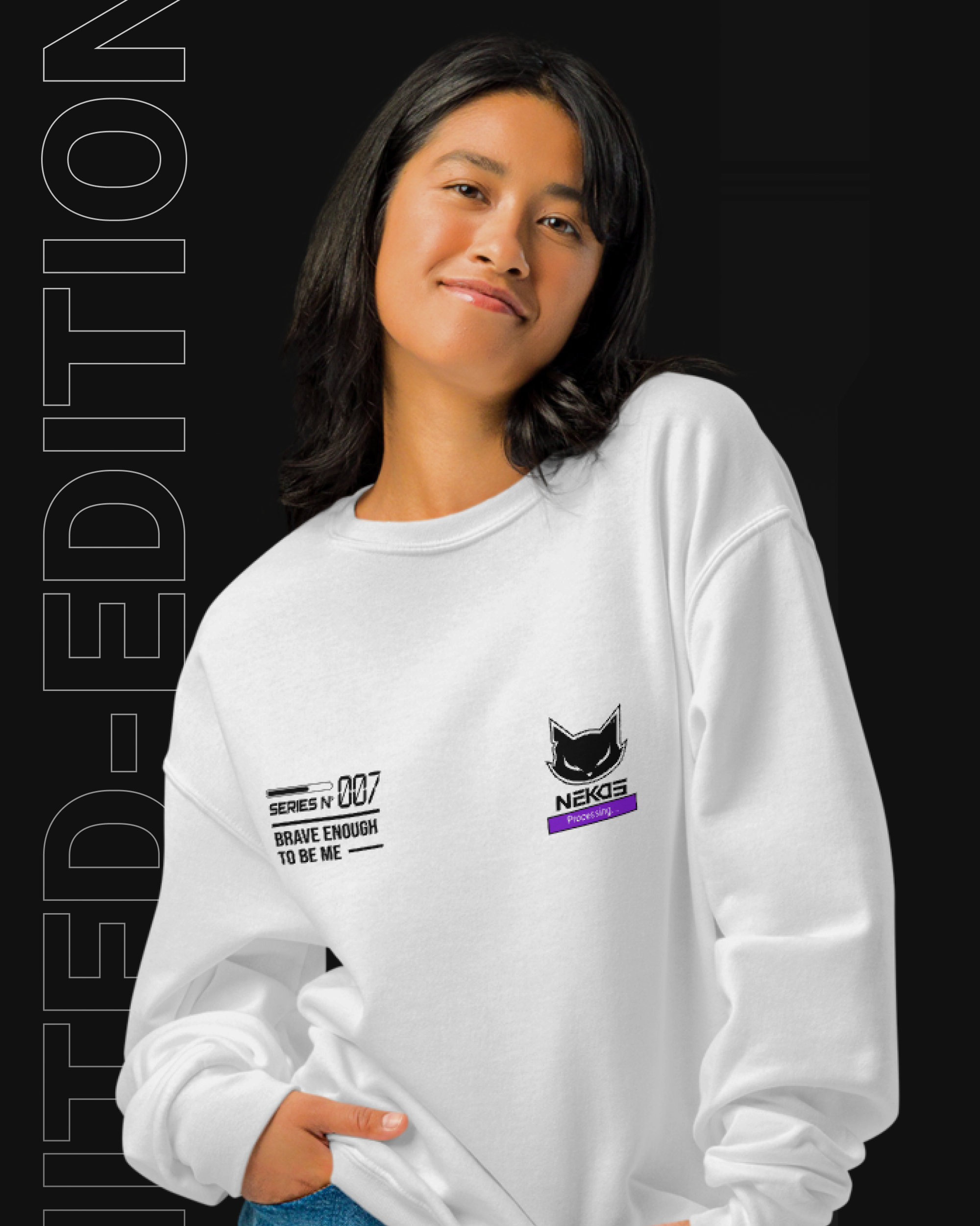 Eco-Friendly Unisex White Sweatshirt | Organic & Cozy