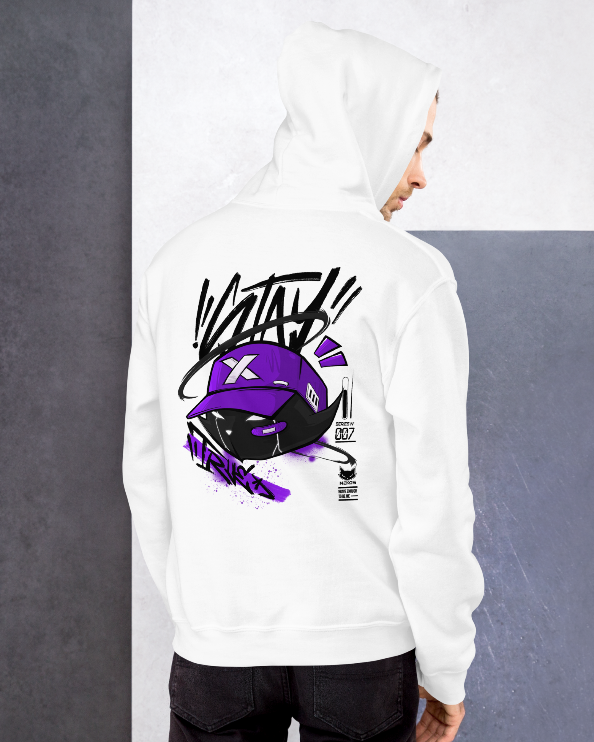 STAY TRUE UNISEX WHITE HOODIE
