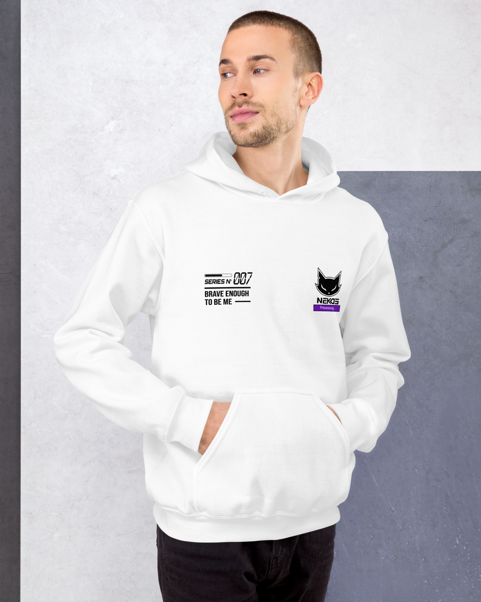 STAY TRUE UNISEX WHITE HOODIE