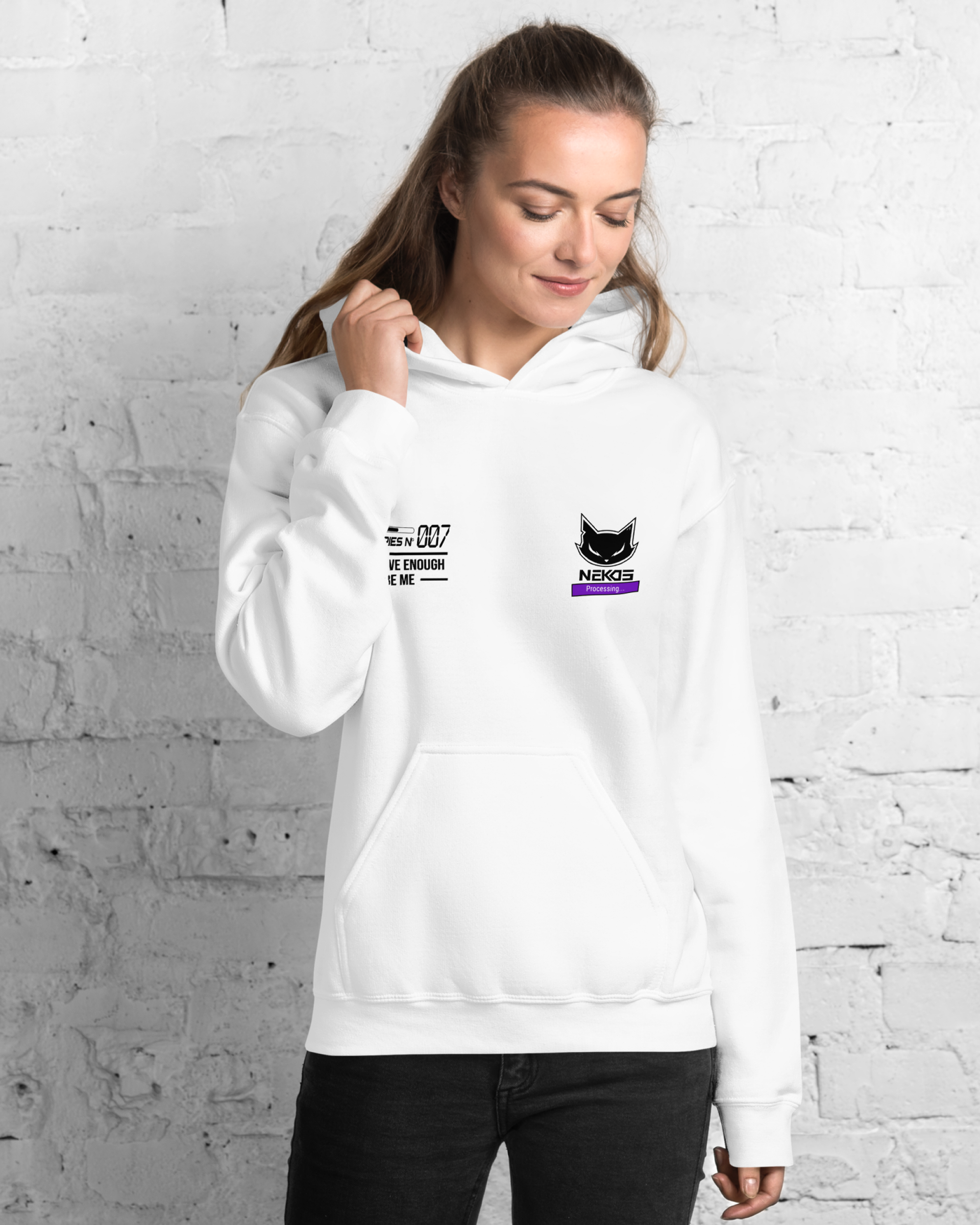 STAY TRUE UNISEX WHITE HOODIE