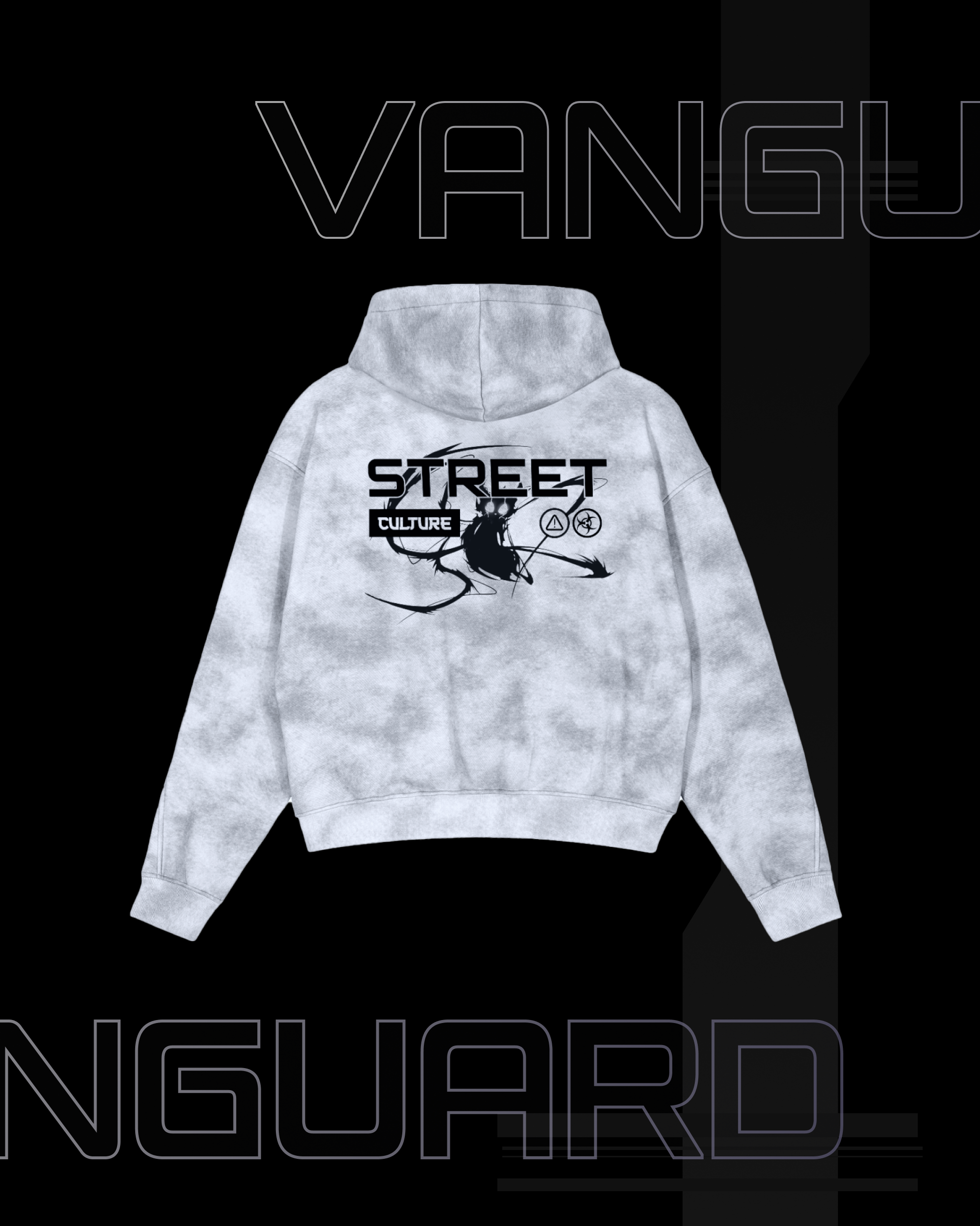 VG-STR DIRTY WASHED BOXY ZIP UP HOODIE