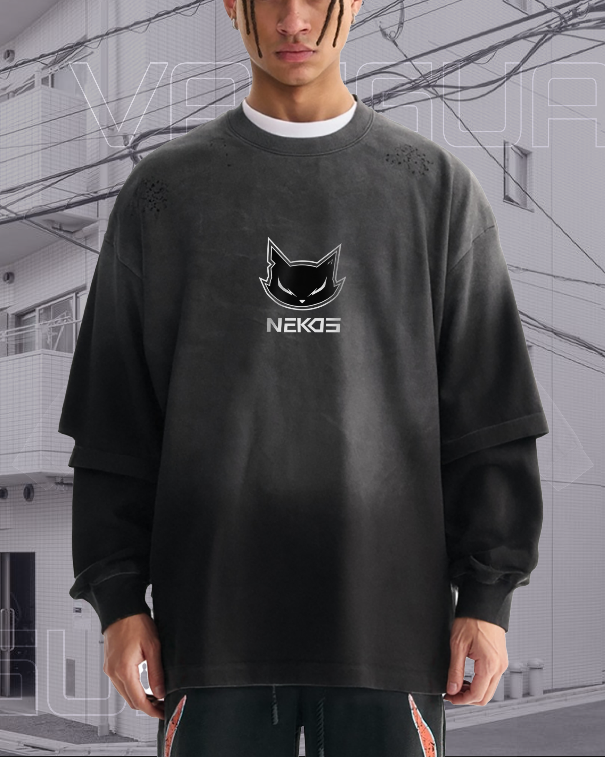 NK-V AXIS FAUX 2-PIECE T-SHIRT