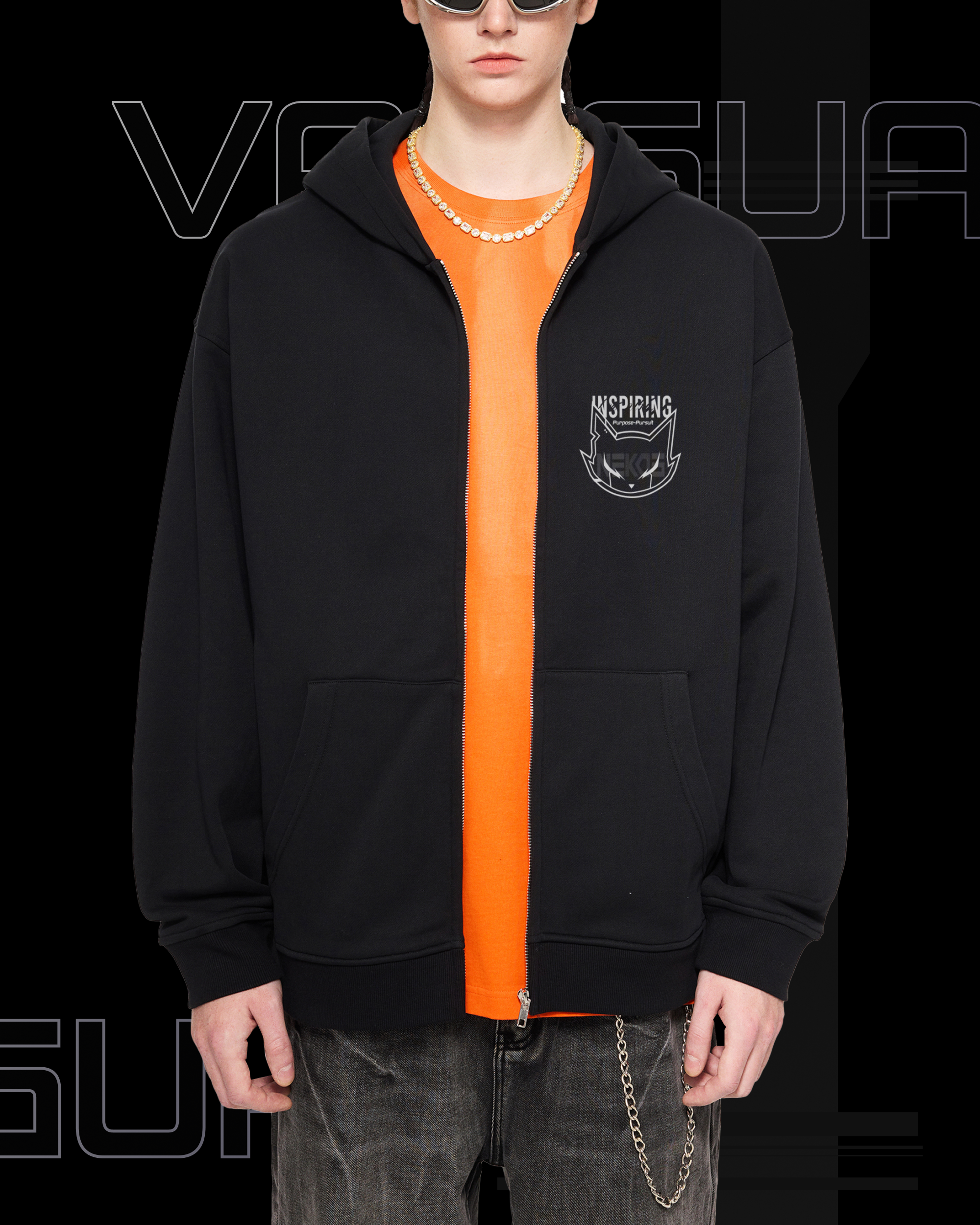 INS-PP NK-ZIP UP HOODIE