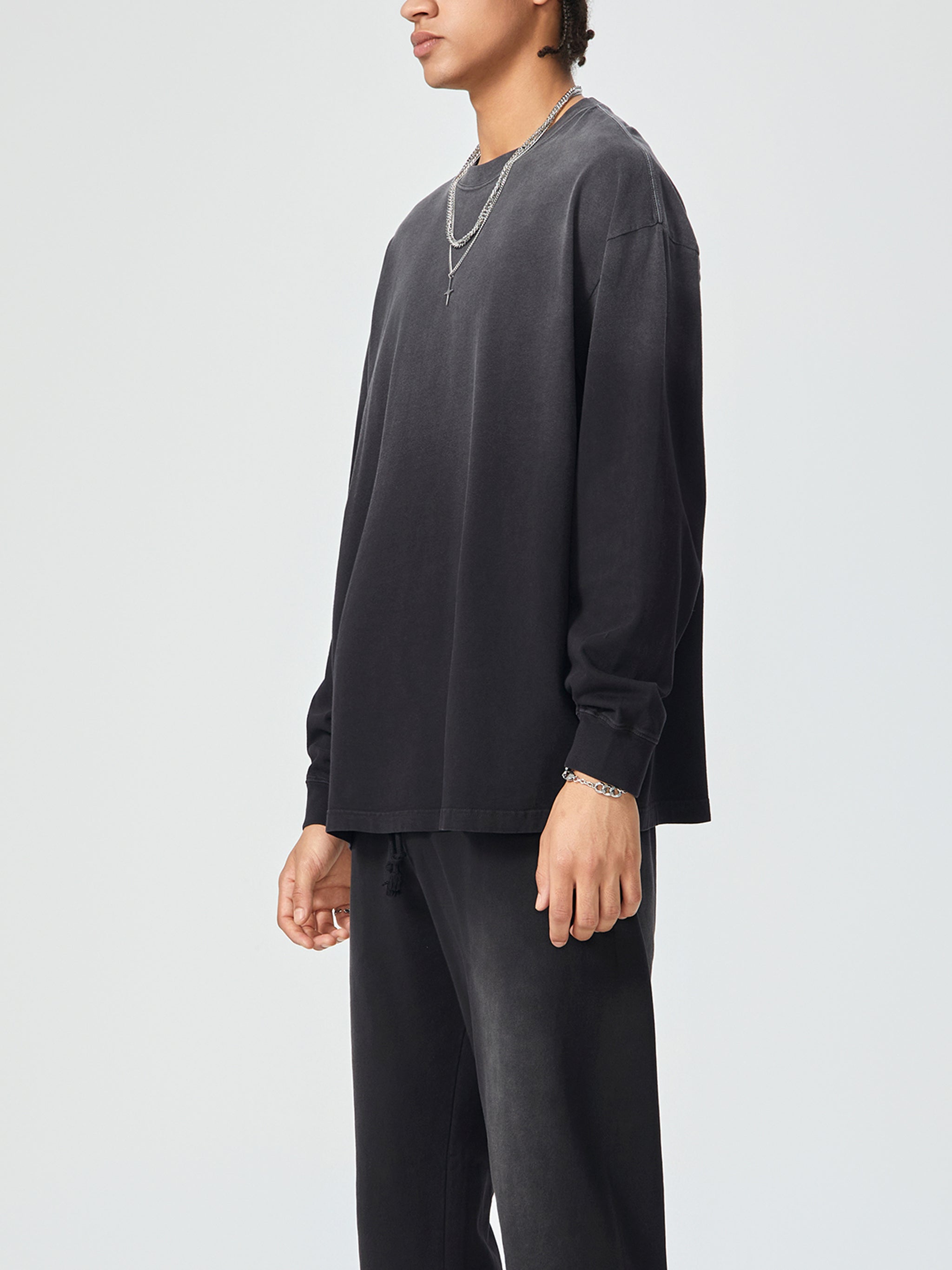 Gradient Vintage Washed Long Sleeve Tee - 270 GSM