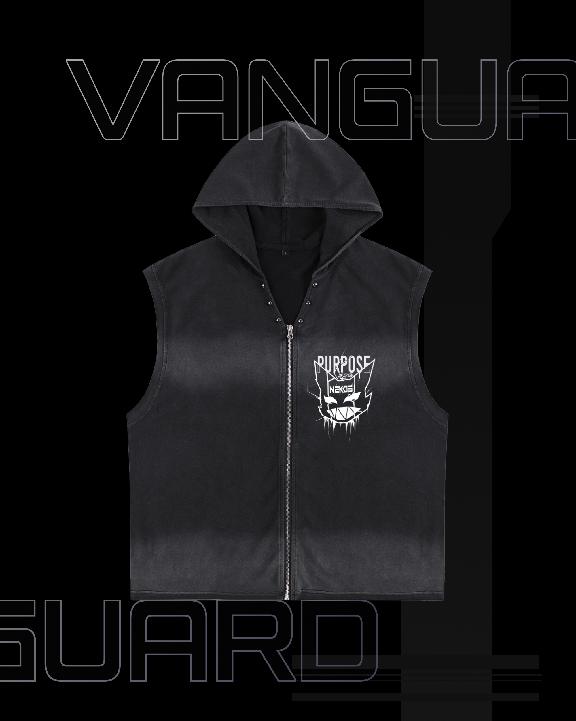 VG-PRPS-DRIVEN VINTAGE WASHED ZIP UP HOODIE